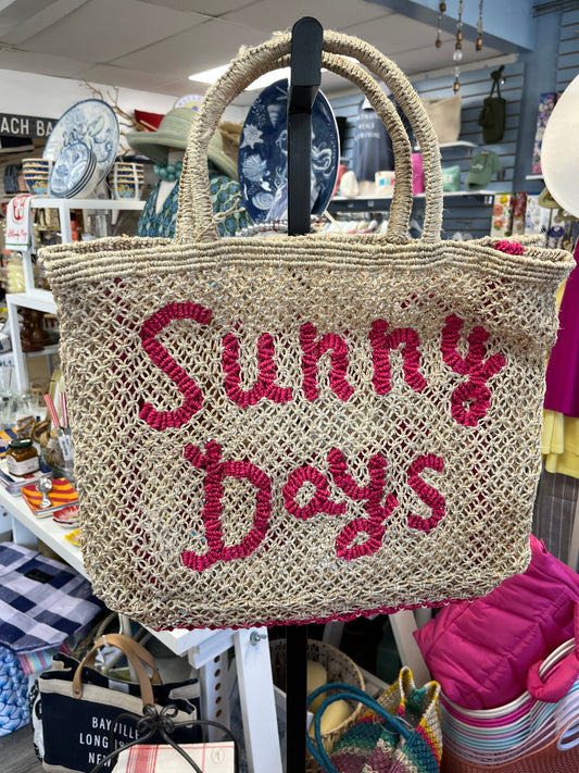 Jute "Sunny Days" Bag Berry