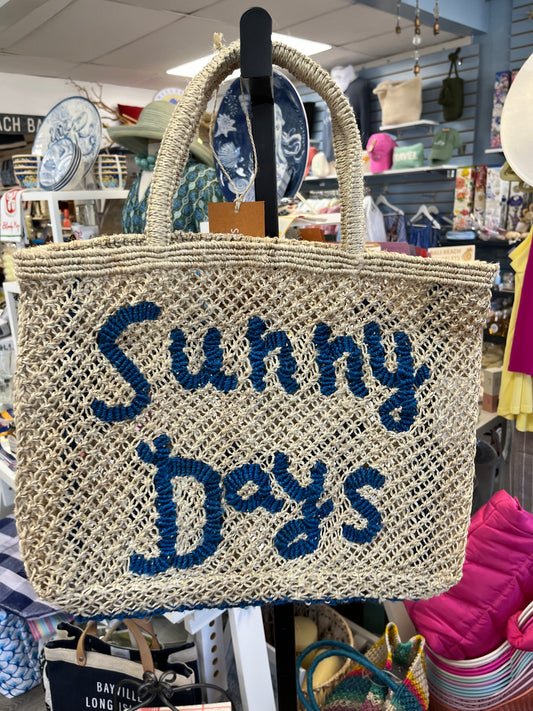 Jute "Sunny Days' Bag Blue
